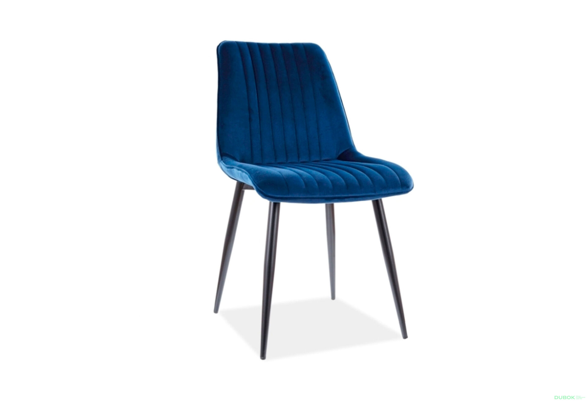 Obrázek 2 - Židle Kim Velvet, tmavě modrá Bluvel 86, kov černá matná