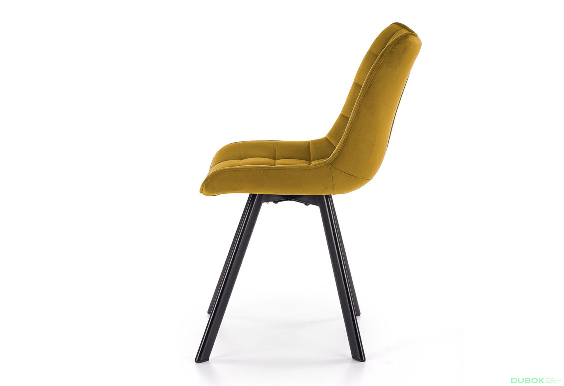 Obrázek 4 - Židle K332 černý kov / hořčičný