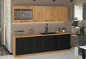 Obrázek 1 - Kuchyňská sestava 2.6 m (II) dub artisan / černý mat Modena
