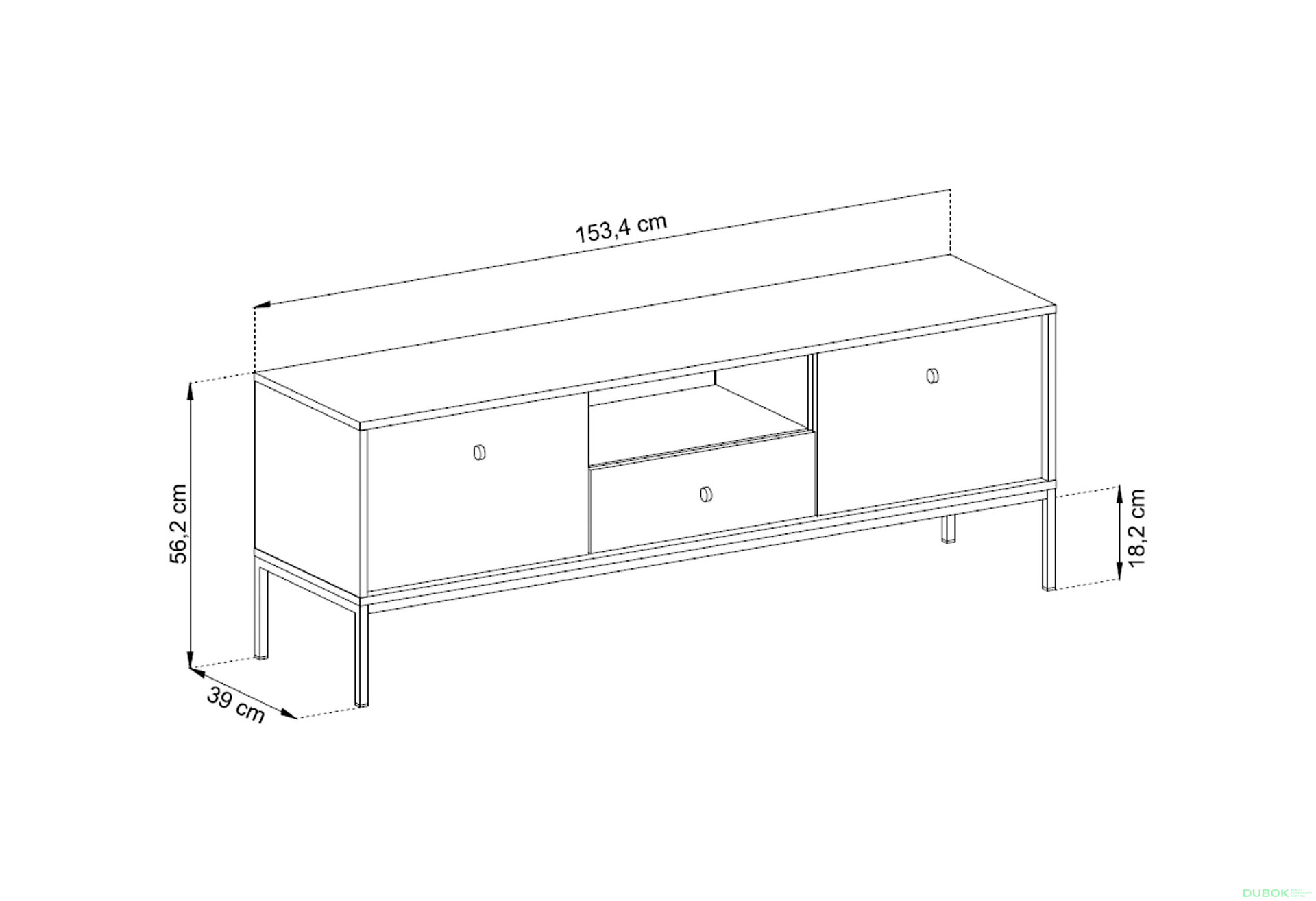 Obrázek 8 - TV stolek MRTV154 Mono pískově béž