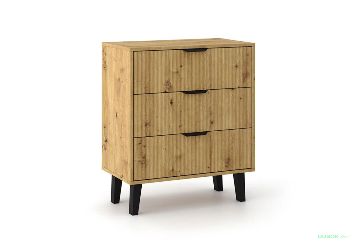 Obrázek 4 - Komoda Borg Duo 3Š dub artisan
