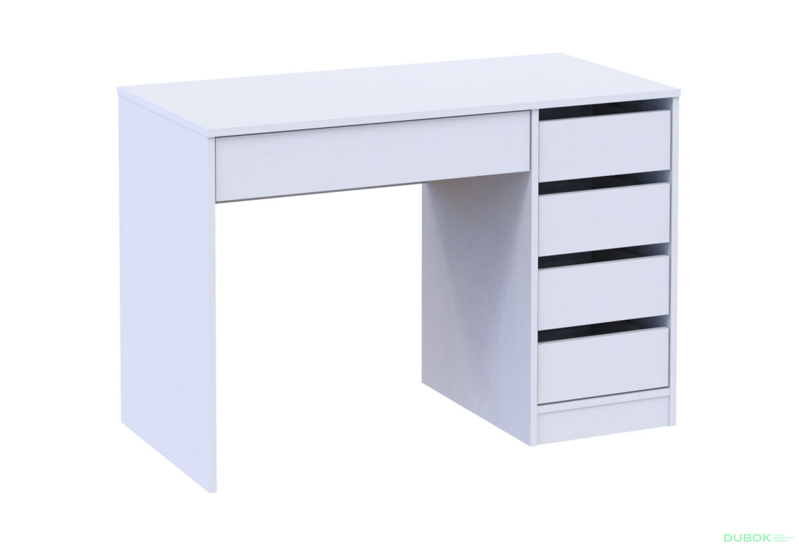Obrázek 4 - Psací stůl s pravou montáží Profi 110 cm bílý