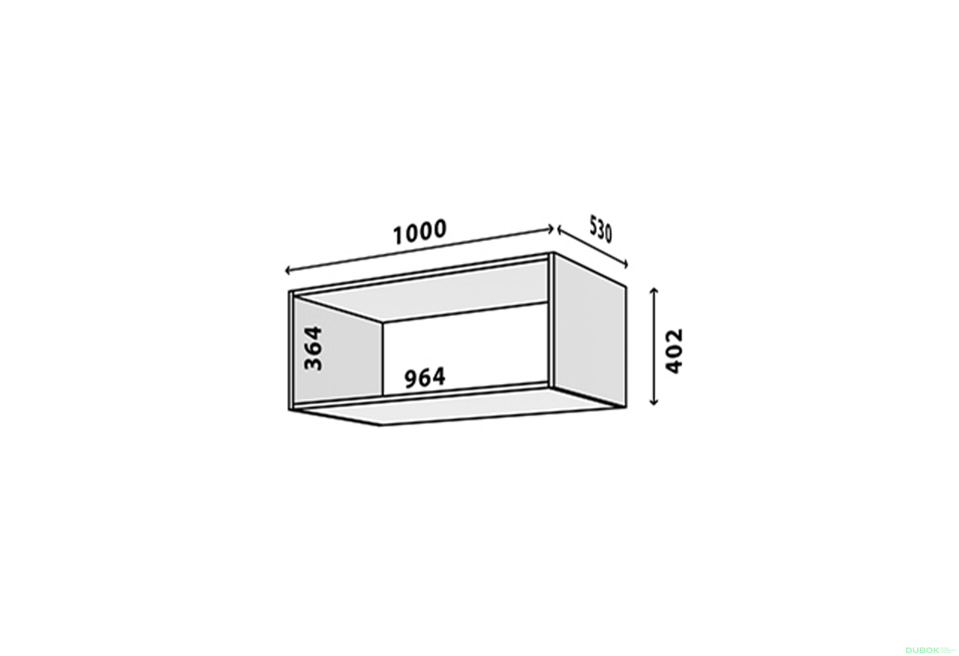 Obrázek 2 - Modul №21 A-1000x400 DTD 18 mm antracit