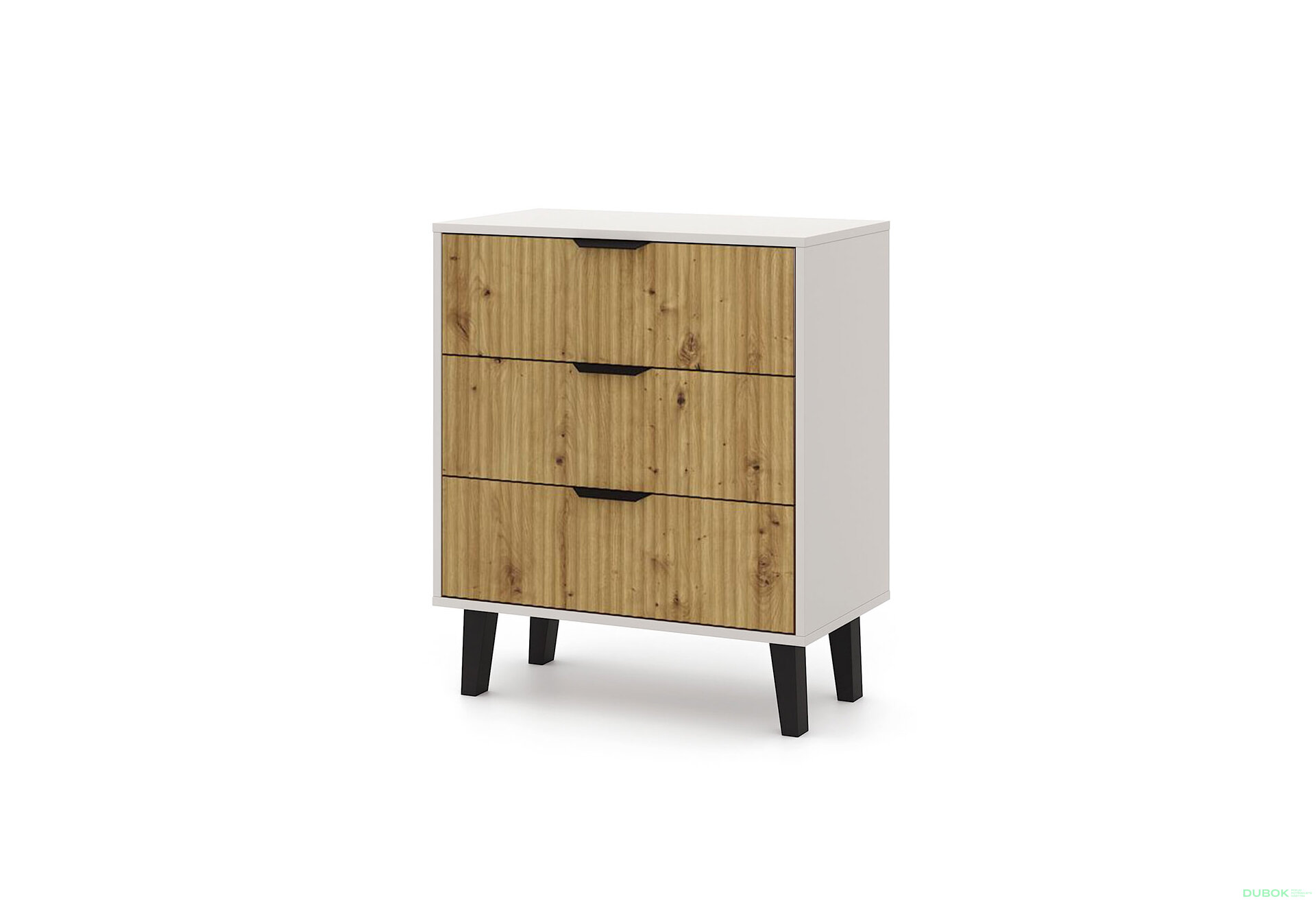 Obrázek 1 - Komoda Borg Duo 3Š kašmír / dub artisan