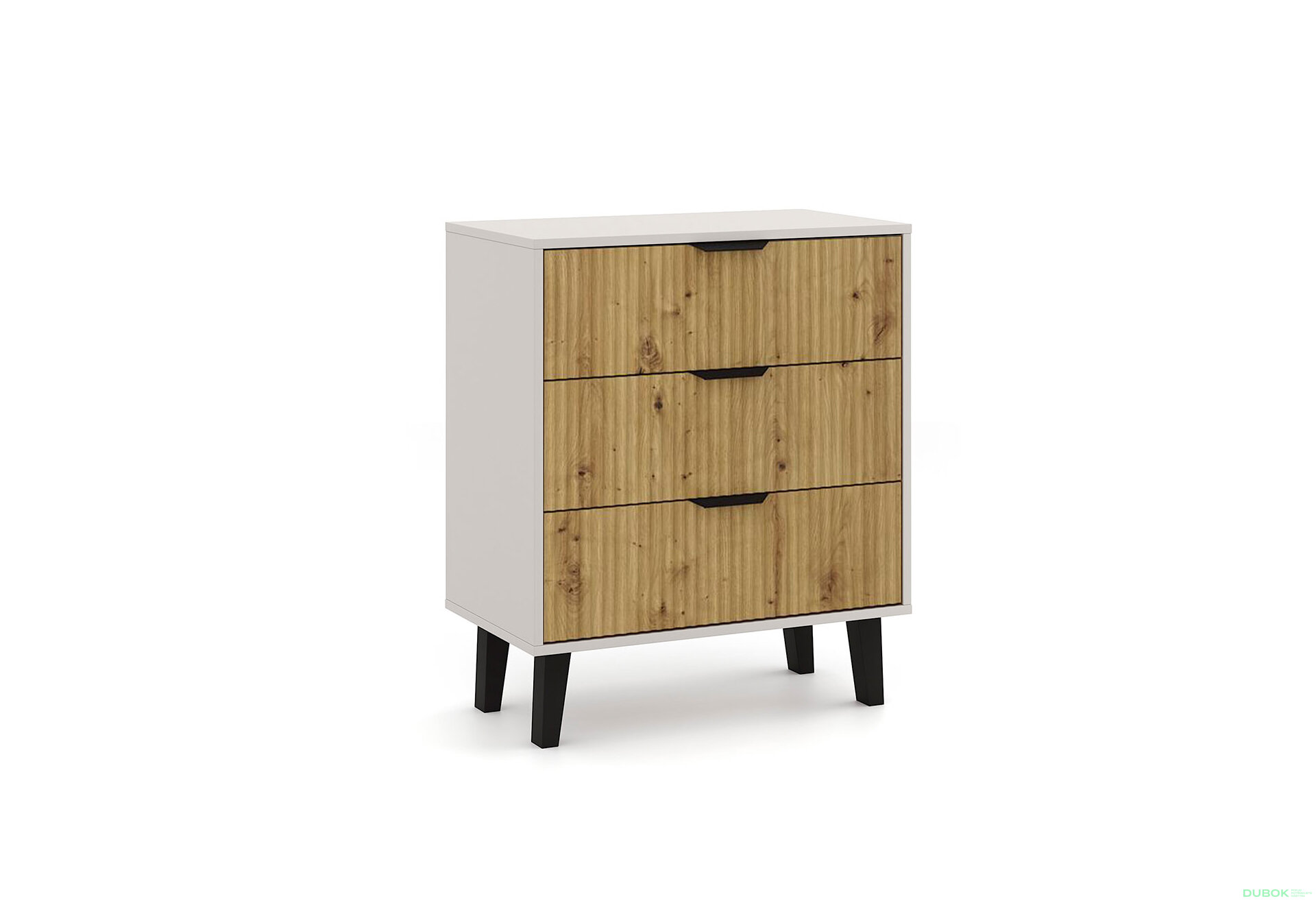 Obrázek 4 - Komoda Borg Duo 3Š kašmír / dub artisan