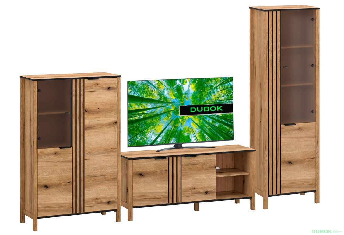 Obrázek 2 - Obývací sestava 3.0 m dub evok Helix