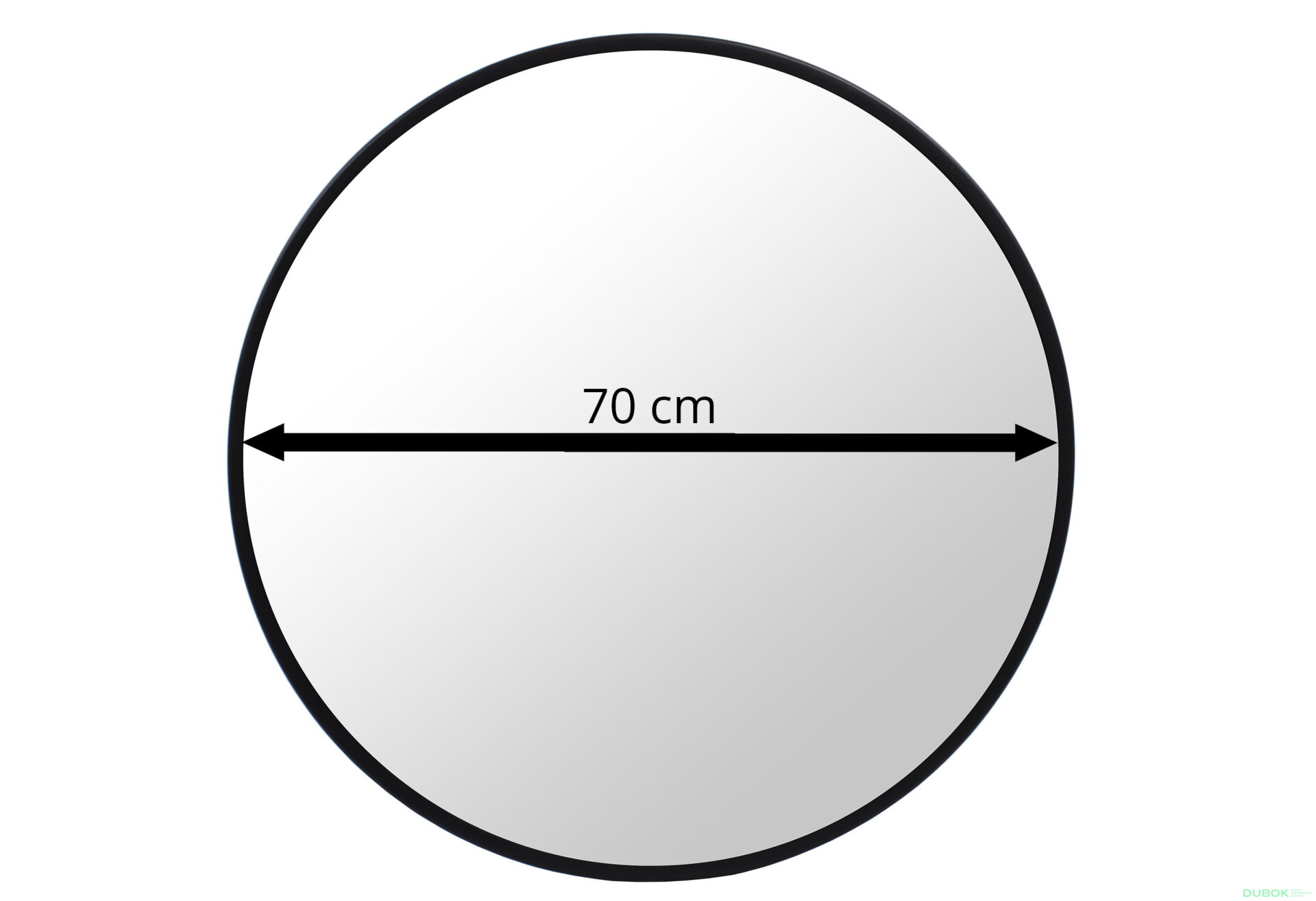 Obrázek 2 - Zrcadlo 70cm černý rám