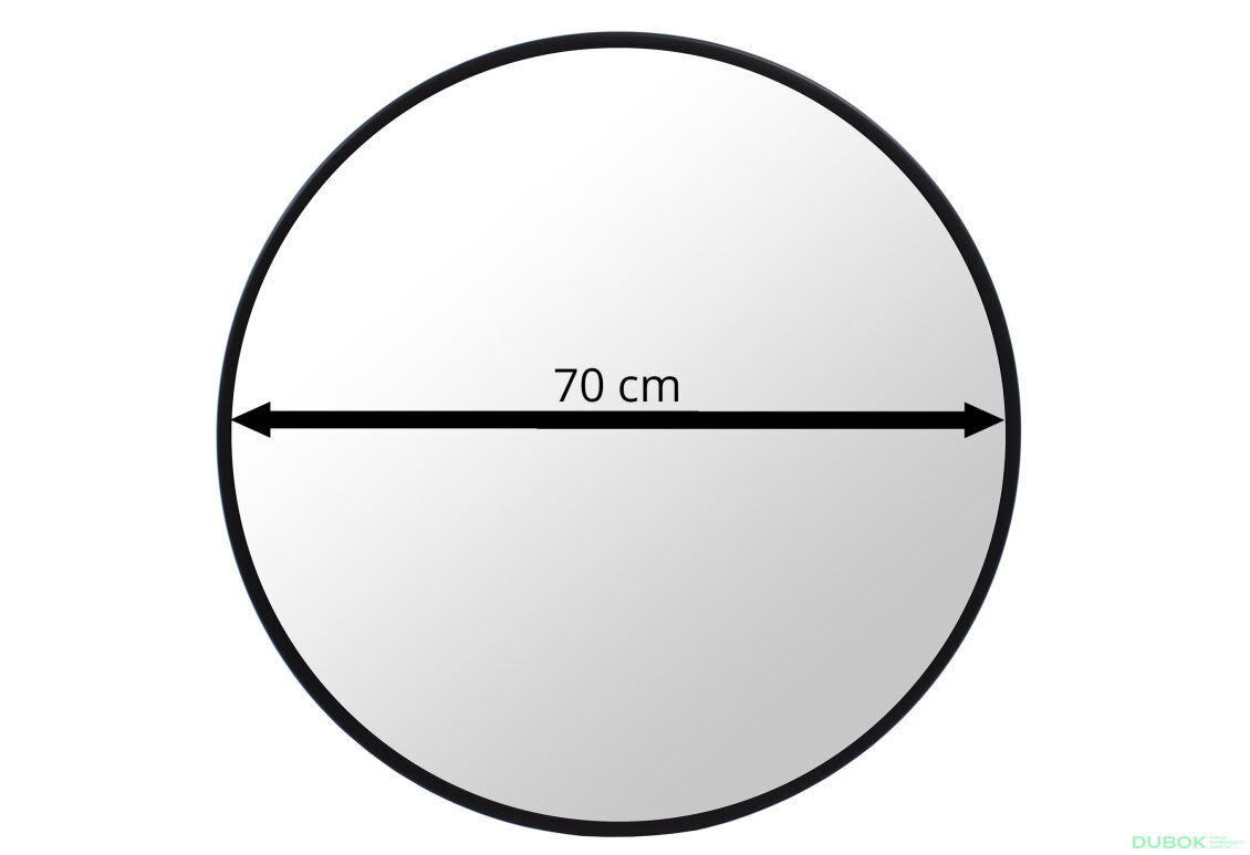 Obrázek 2 - Zrcadlo 70cm černý rám