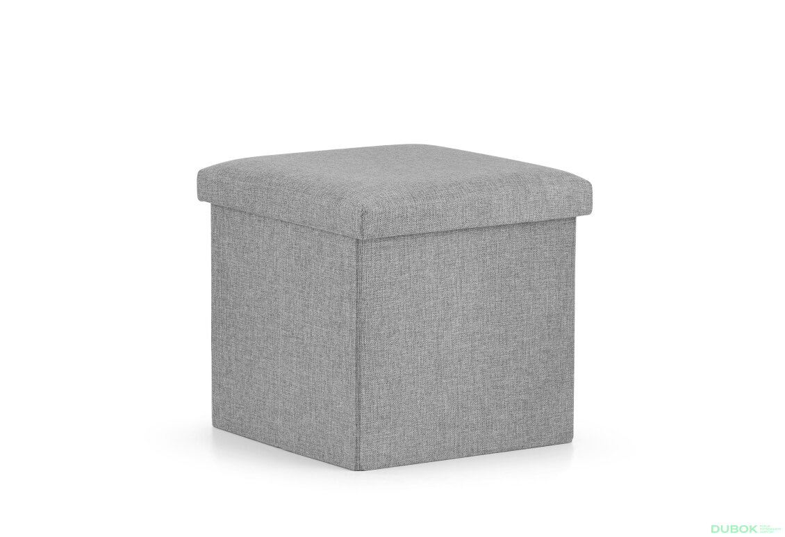 Skládací puf M - 30x30x30 cm šedá