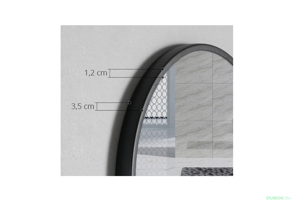 Obrázek 3 - Zrcadlo s policí 70 cm černé