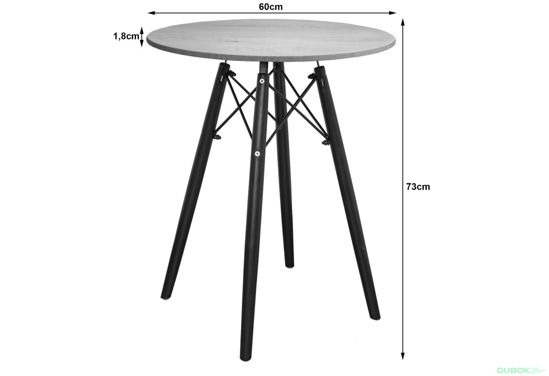 Obrázek 2 - Stůl TODI Kulatý 60cm - dub