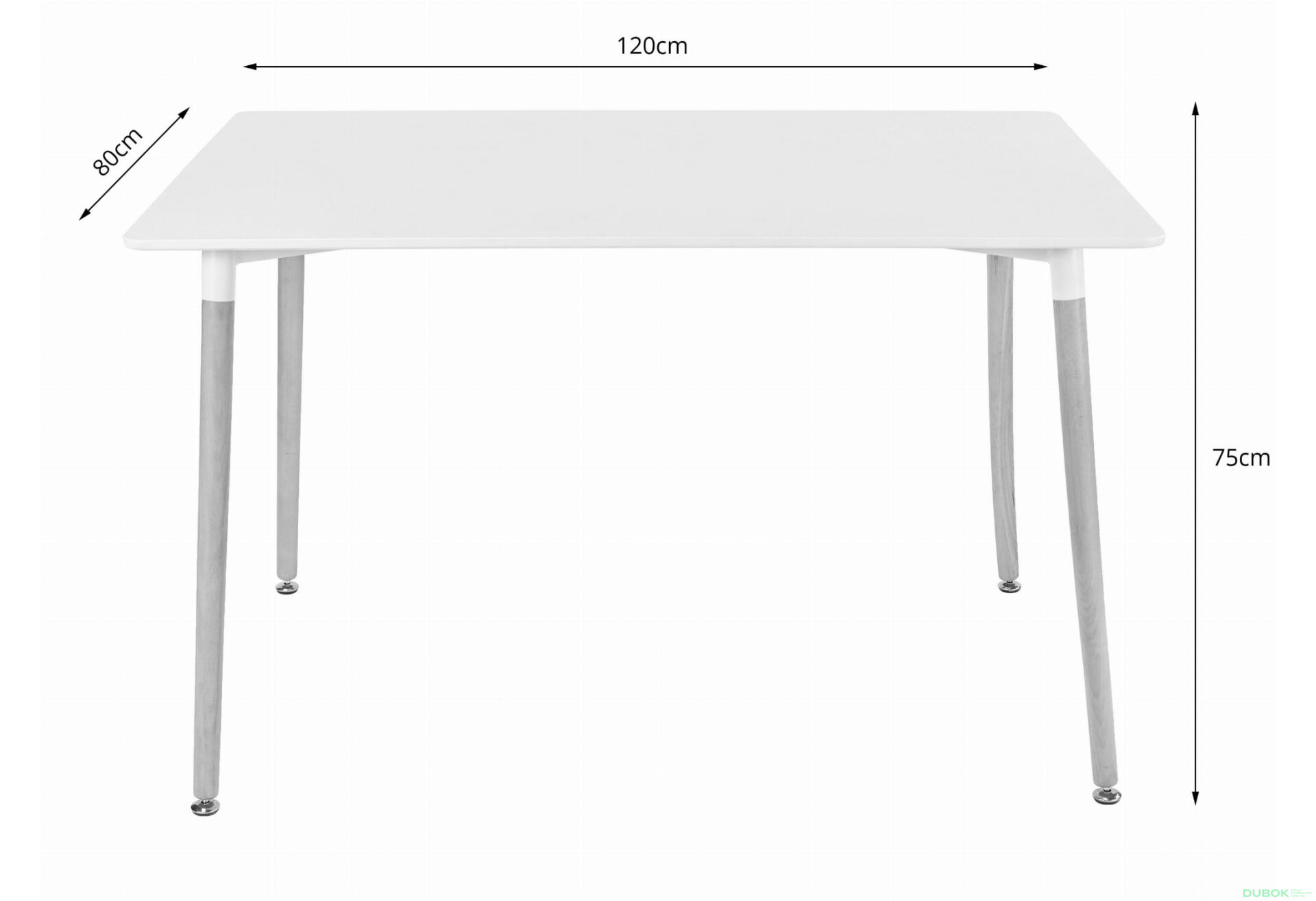 Obrázek 2 - Stůl ADRIA 120cm x 80cm - černý
