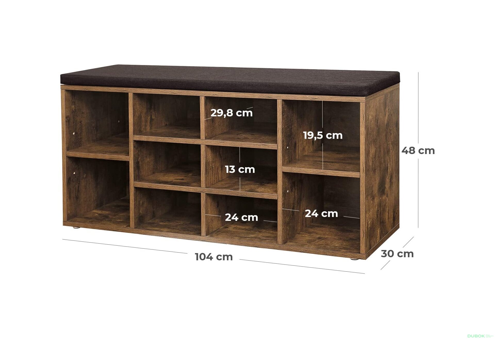 Obrázek 8 - Skříňka na boty se sedákem - LHS10BX