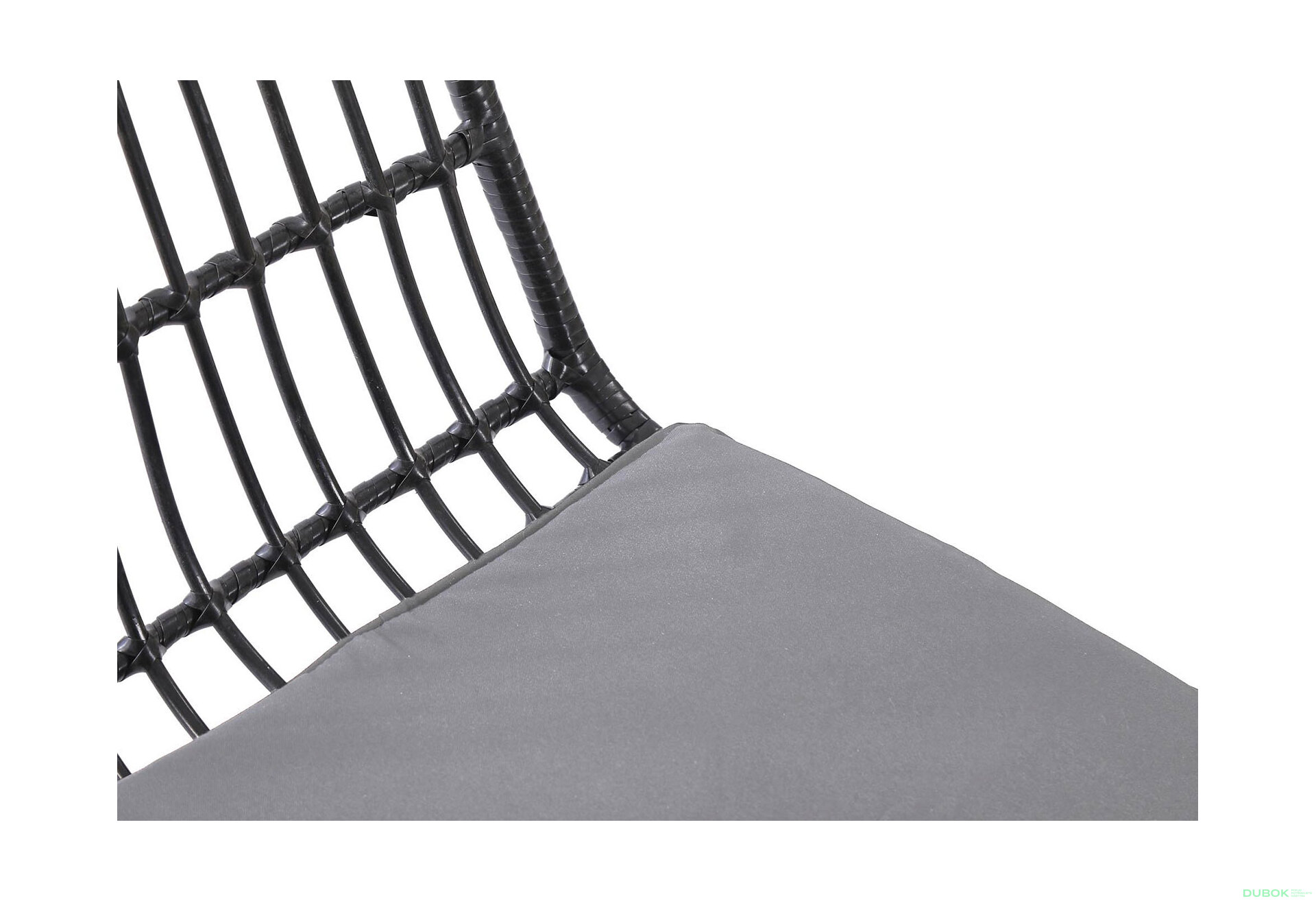 Obrázek 19 - Židle K401 černý ratan / látka černý, popel