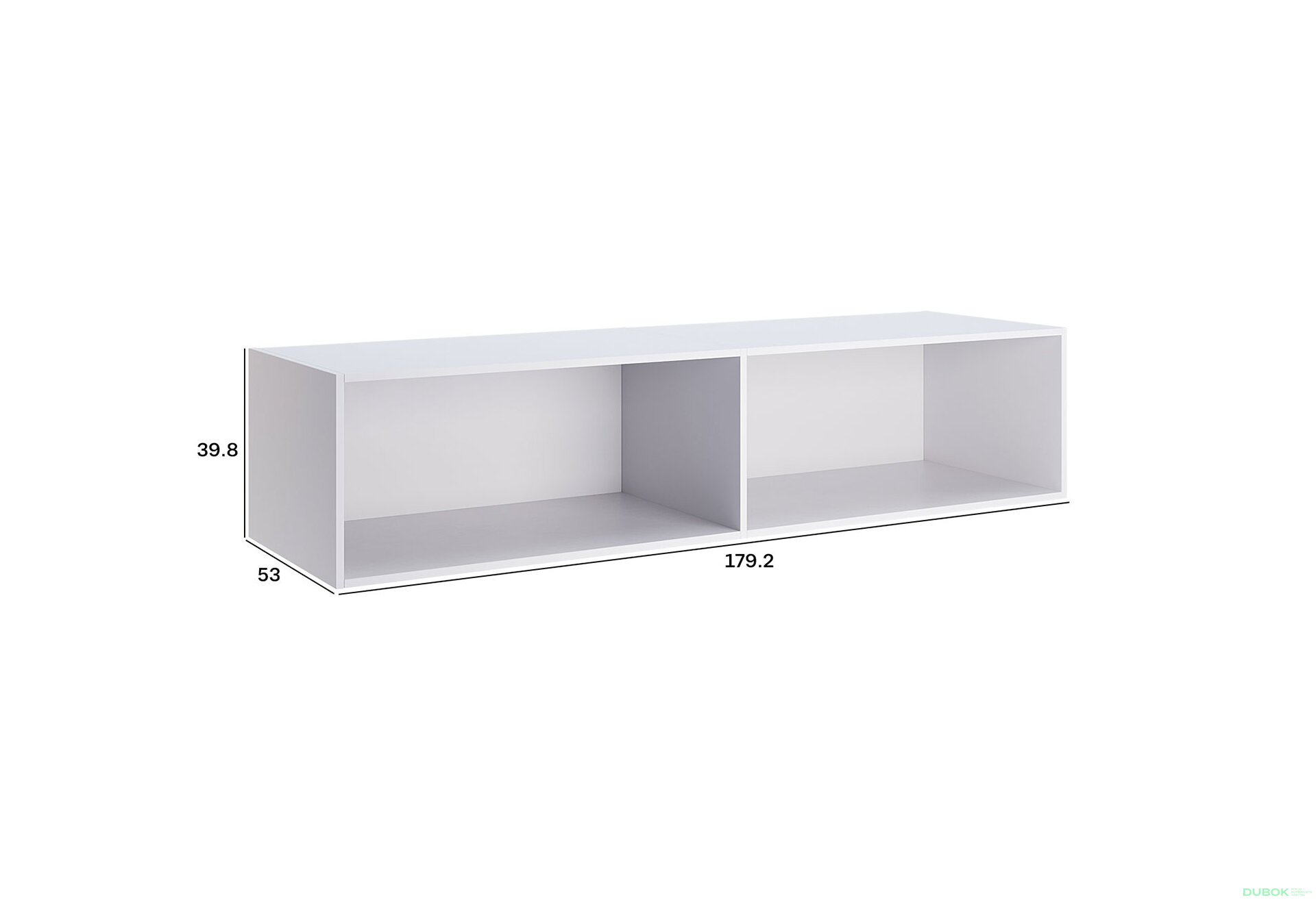 Obrázek 2 - Korpus Nástavec na skříň 4dv Bílý lesk Idea