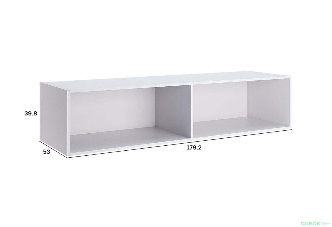 Obrázek 2 - Korpus Nástavec na skříň 4dv Bílý lesk Idea