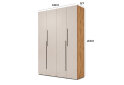 Obrázek 3 - Skříň 4D 160 cm dub appalačský / kašmír Space