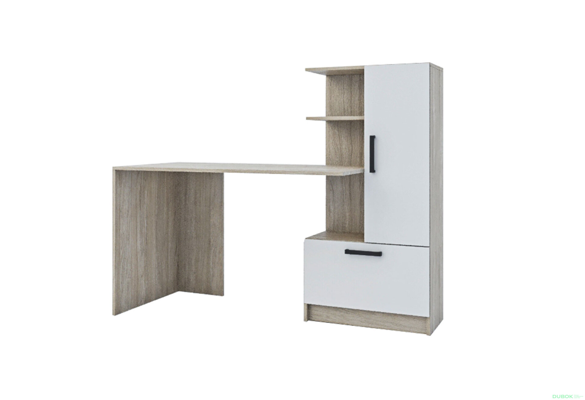 Obrázek 1 - Počítačový stůl Standard, urban oyster / nymfea alba, pravá montáž