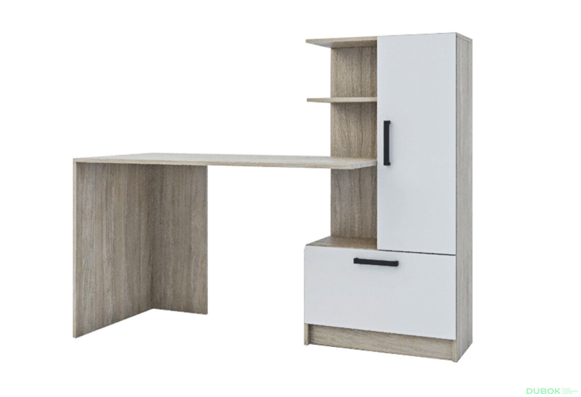 Počítačový stůl Standard, urban oyster / nymfea alba, pravá montáž
