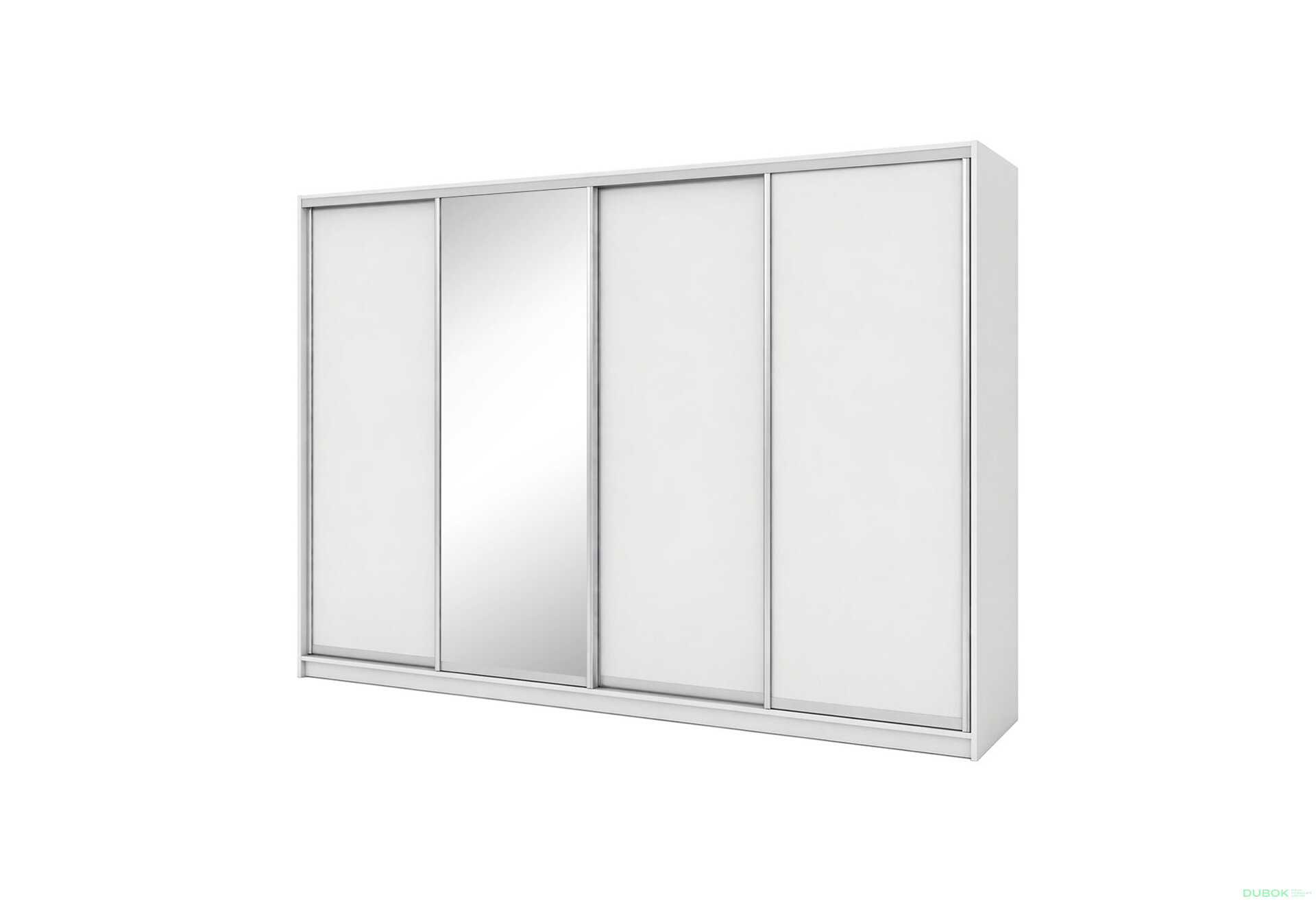 Obrázek 1 - Skříň s posuvnými dveřmi 3000x2400x600 3LTD 1 zrcadlo nymphea alba, profil stříbrný