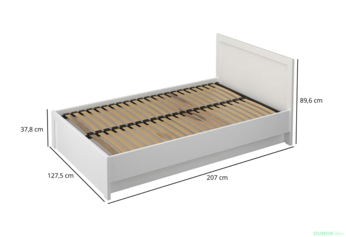 Obrázek 10 - Postel 120x200 s úložným prostorem bílá Jazz