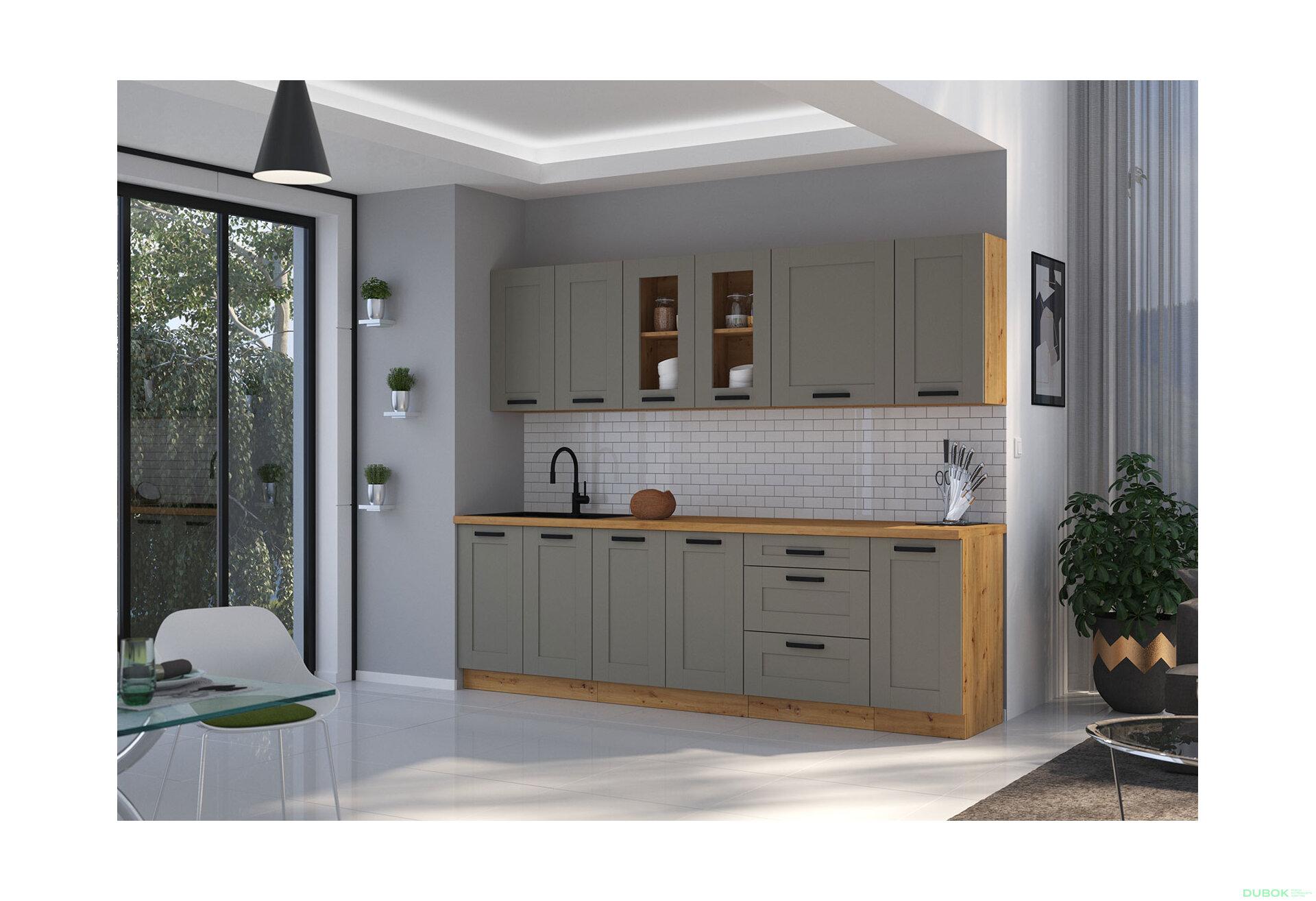 Obrázek 6 - Modulární kuchyně Luna artisan / clay grey