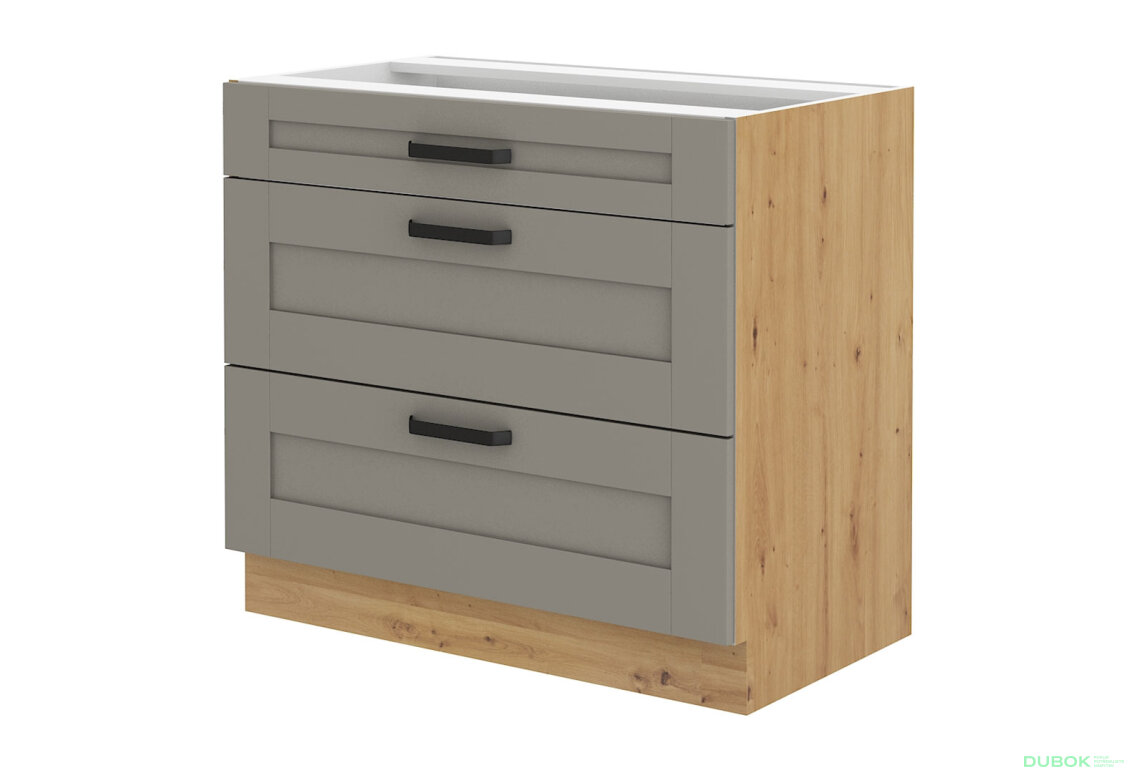 Obrázek 4594 - Kuchyňská sestava 1.2+2.4 m Luna artisan / clay grey