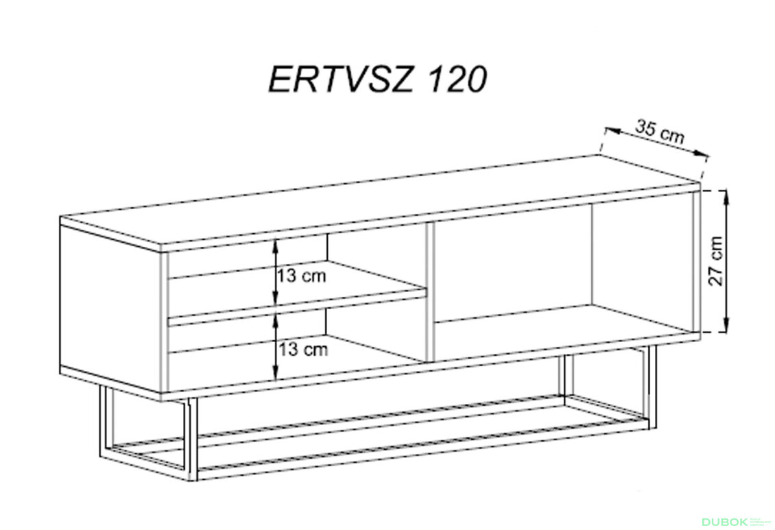 Obrázek 2 - TV stolek ERTVSZ120 grafit + Rám Enjoy