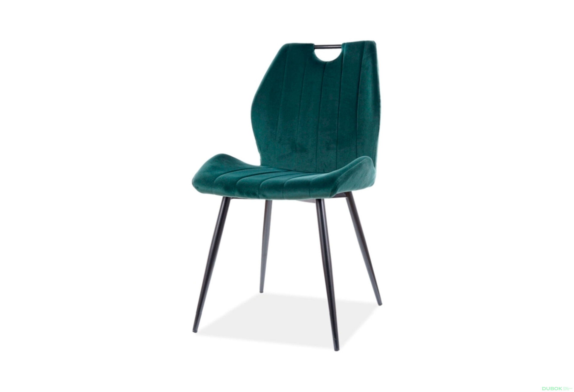 Obrázek 1 - Židle Arco Velvet zelený Bluvel 78, matná černá kov