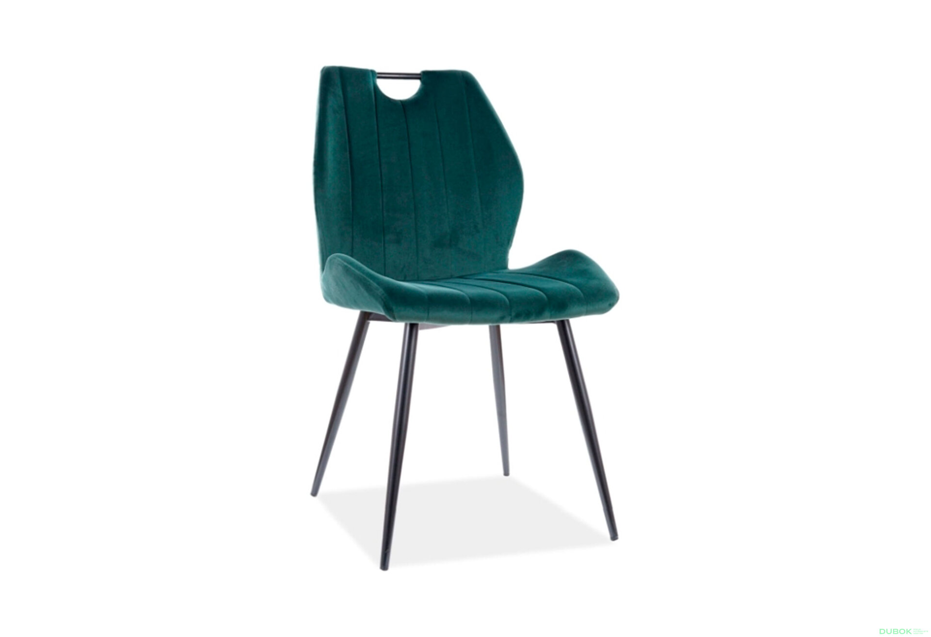 Obrázek 2 - Židle Arco Velvet zelený Bluvel 78, matná černá kov