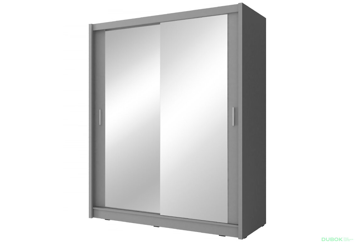 Skříň Maja 2 zrcadla 150 grafit