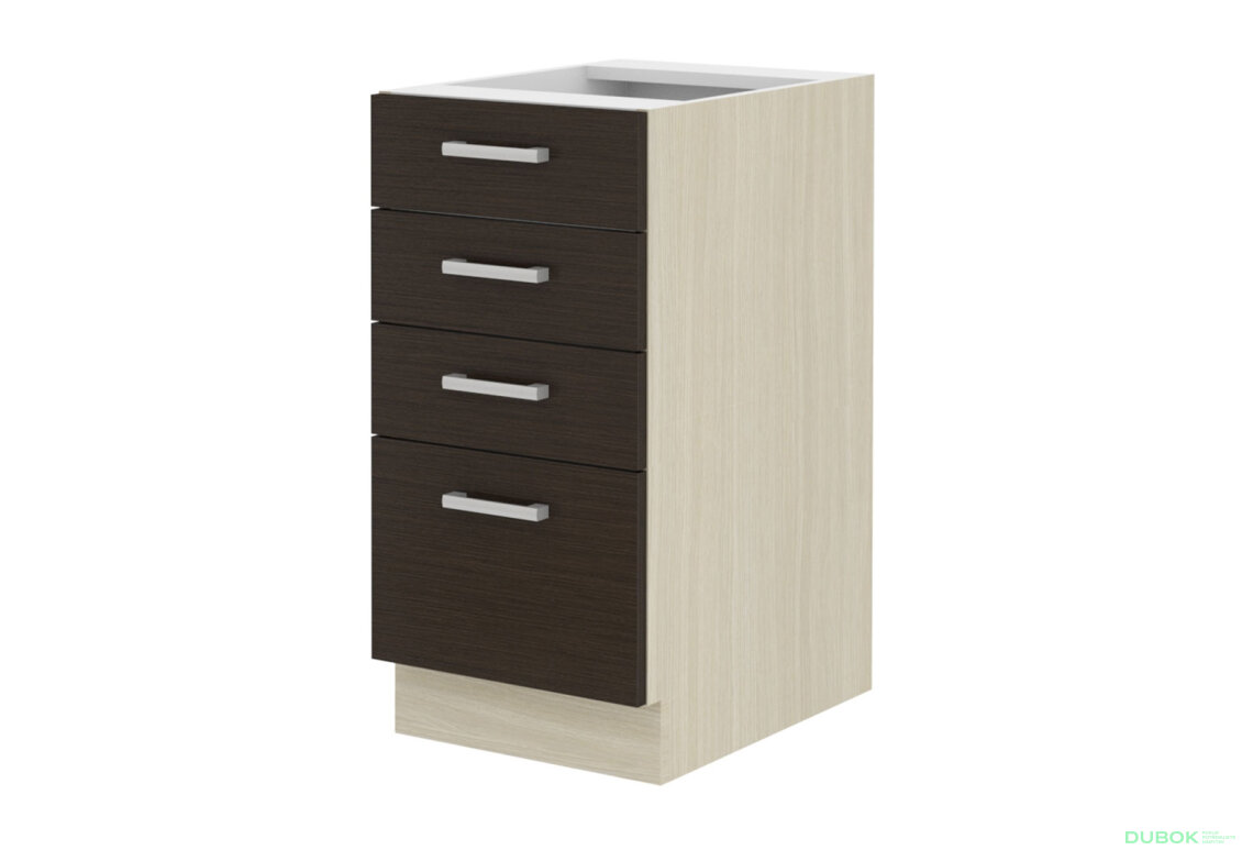 Obrázek 4865 - Kuchyňská sestava 2.7x1.8 m Chamonix dub ferrara / tmavé legno