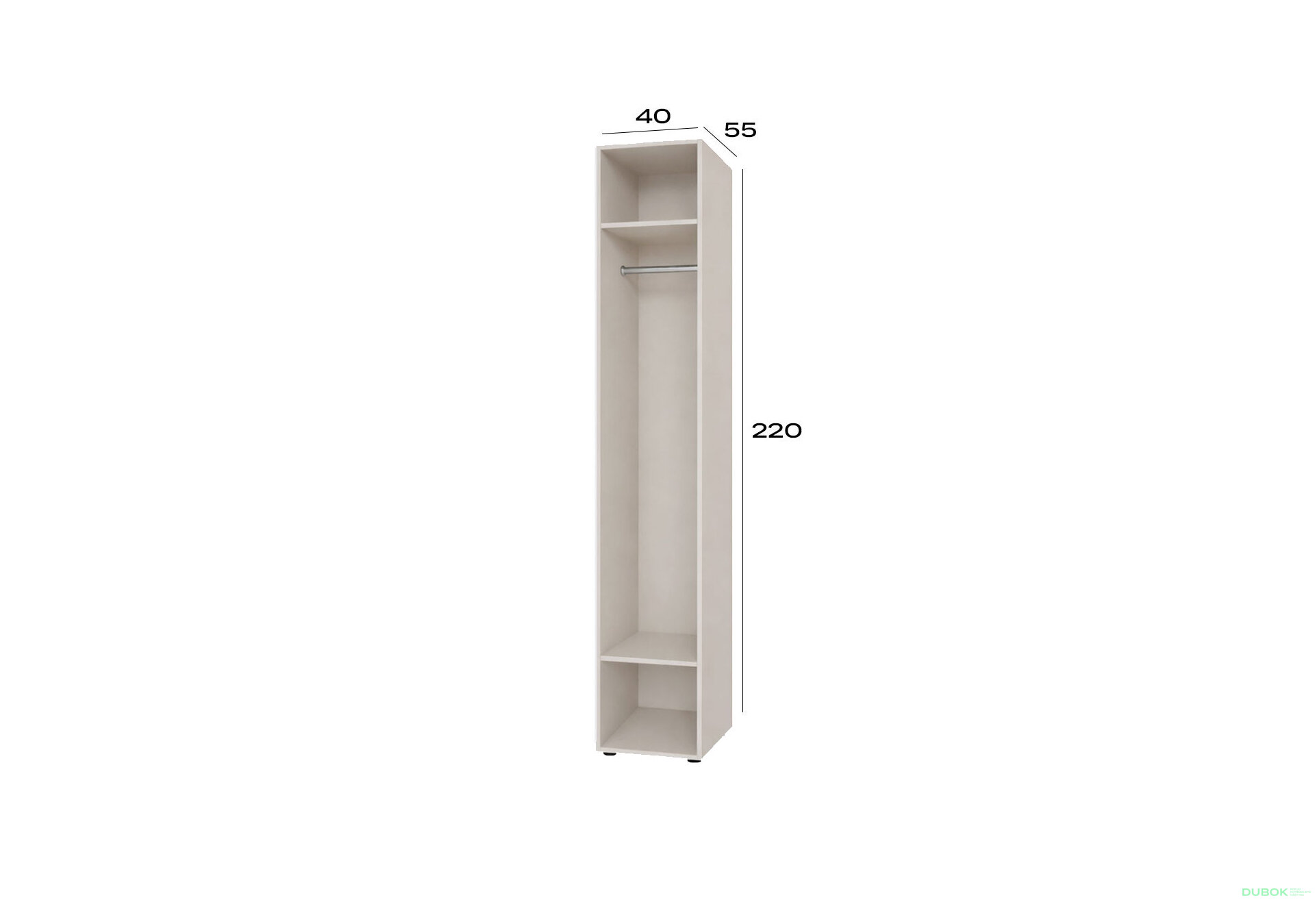 Obrázek 2 - Korpus modul 1 (h-2200*400) kašmír Space