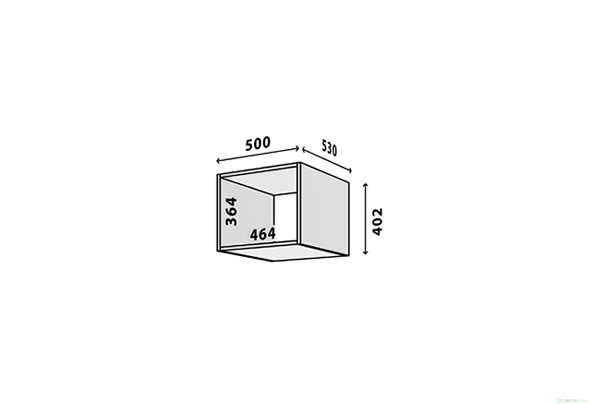 Obrázek 2 - Modul №11 A-500x402 DTD 18 mm dub appalache