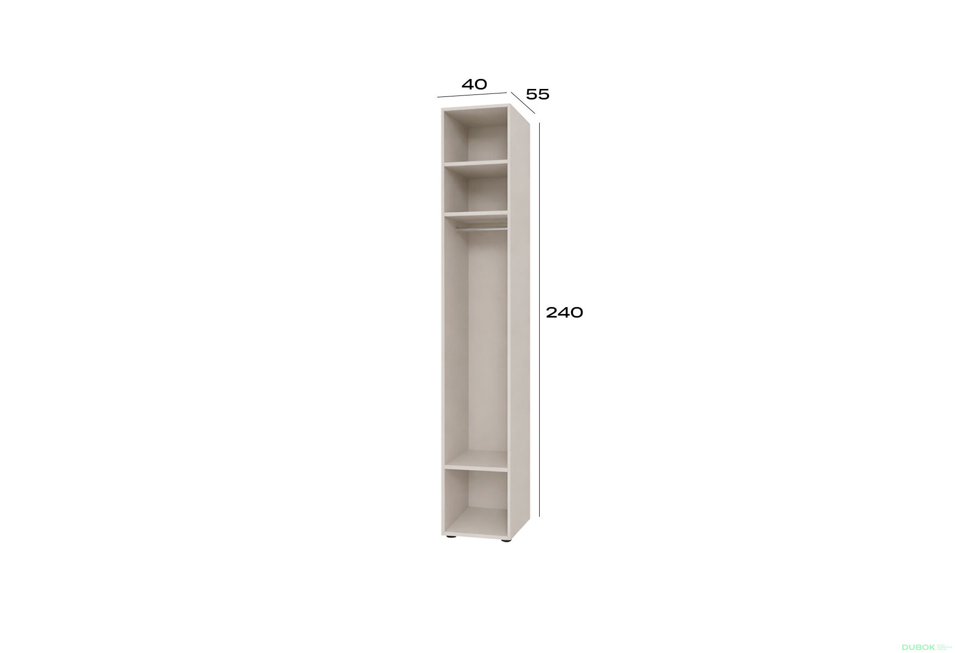 Obrázek 2 - Korpus modul 1 (h-2400*400) kašmír Space