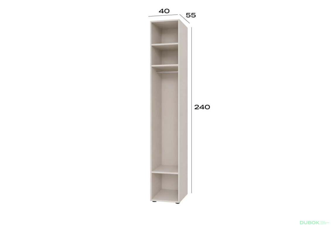 Obrázek 2 - Korpus modul 1 (h-2400*400) kašmír Space