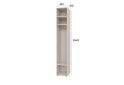 Obrázek 2 - Korpus modul 1 (h-2400*400) kašmír Space