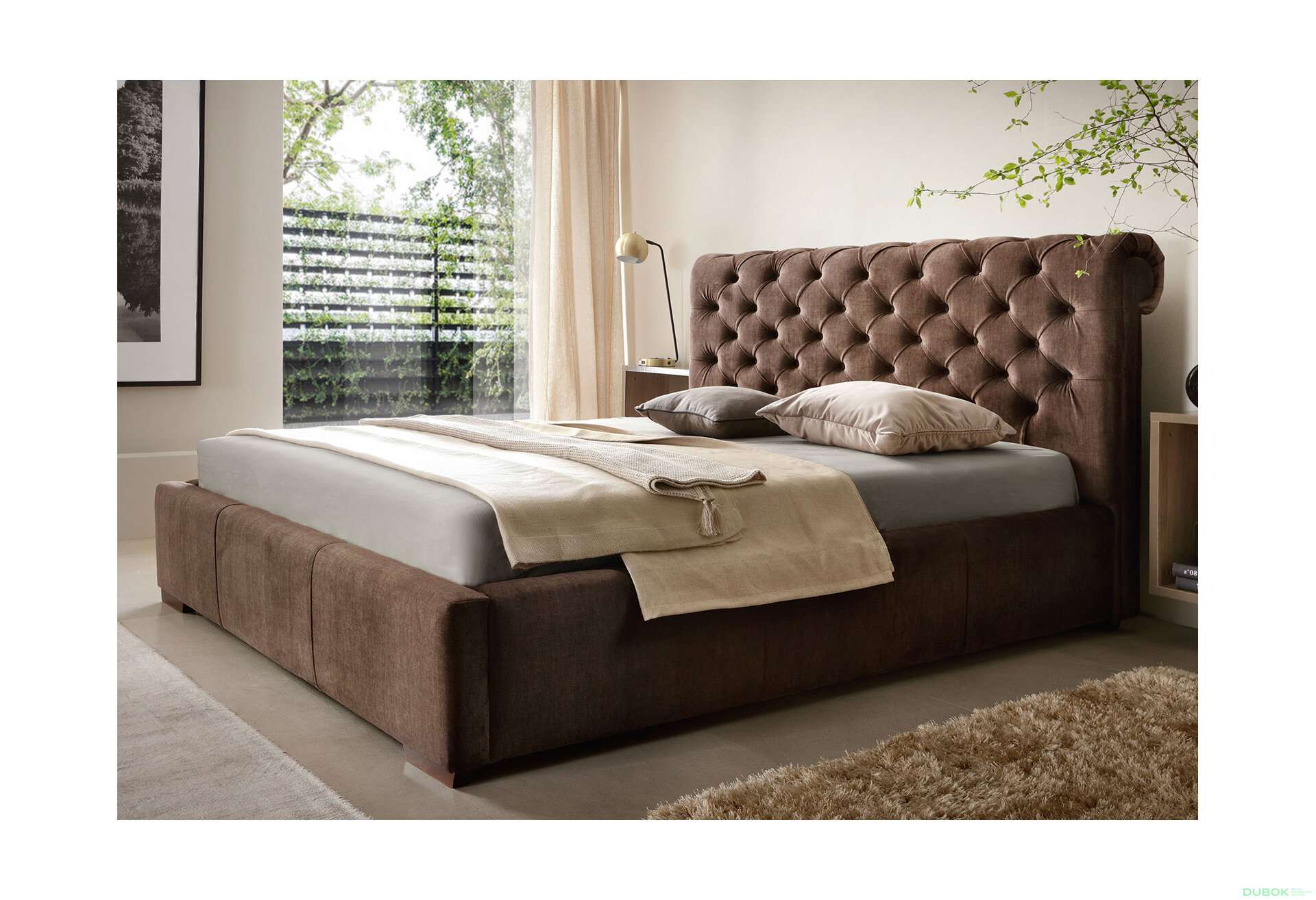 Obrázek 2 - Postel Manchester 160x200 Vogue 6 Sic, podhlavník 106, C4 Ořech
