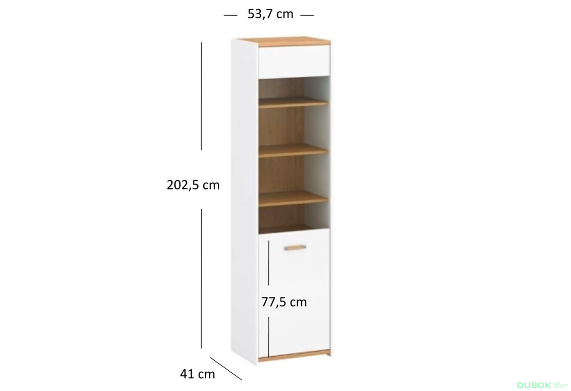 Obrázek 4 - Vitrína 1w bílý mat Adam