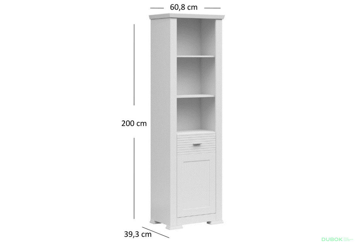 Obrázek 3 - Regál otevřený 1d bílý Agnes