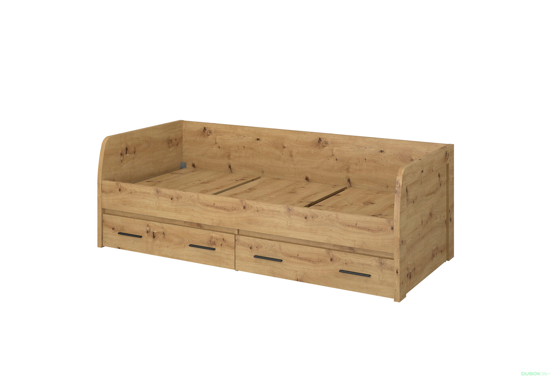 Obrázek 3 - Postel 2s/90x200 s roštem dub artisan Ayson
