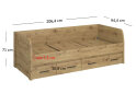 Obrázek 4 - Postel 2s/90x200 s roštem dub artisan Ayson