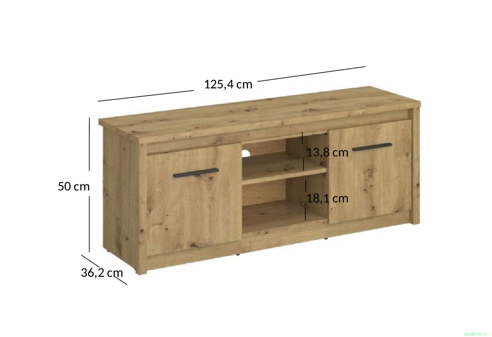 Obrázek 3 - TV stolek 2d/125 dub artisan Ayson