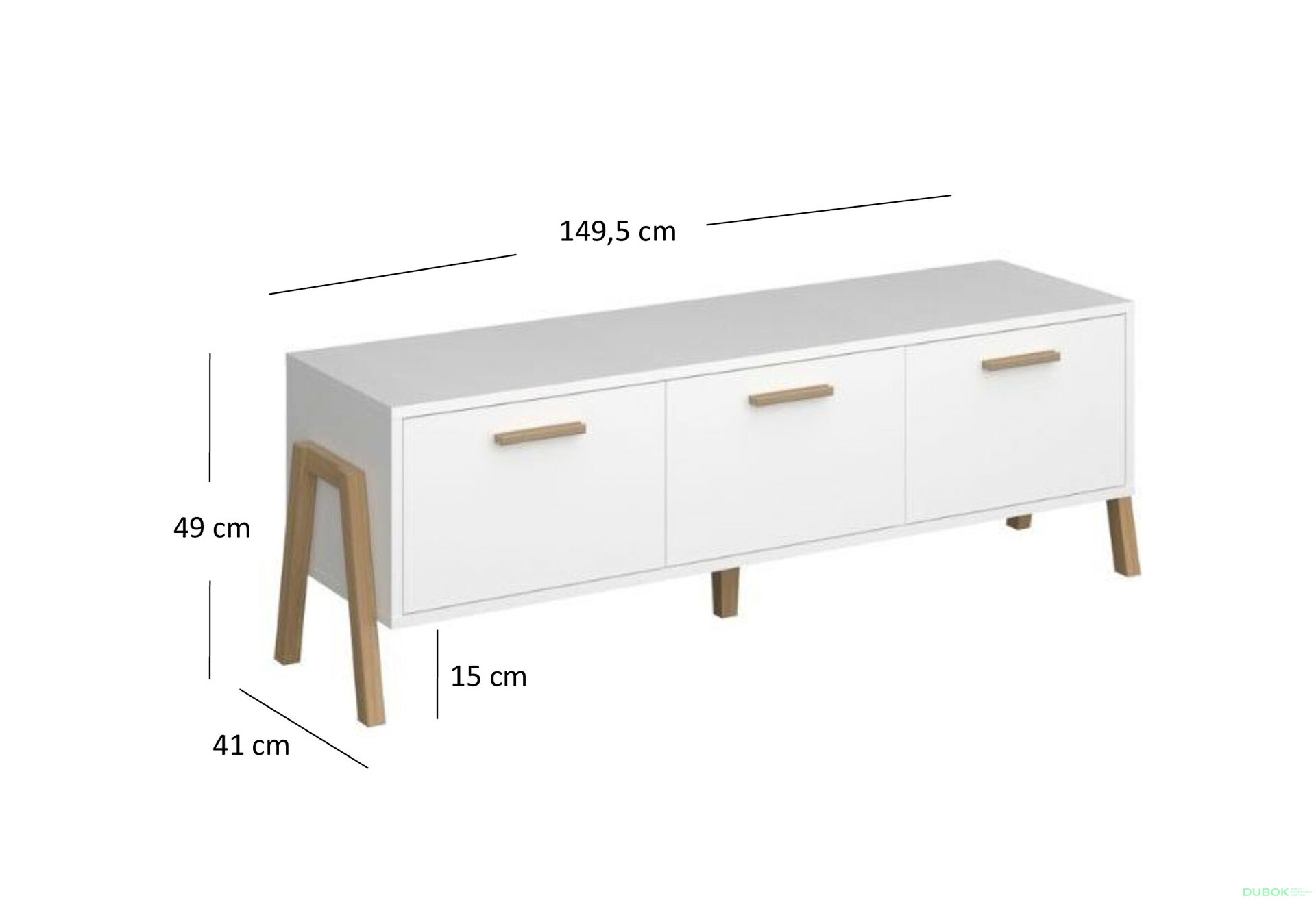 Obrázek 2 - TV stolek 3k/150 bílý Belle