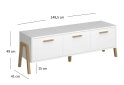 Obrázek 2 - TV stolek 3k/150 bílý Belle