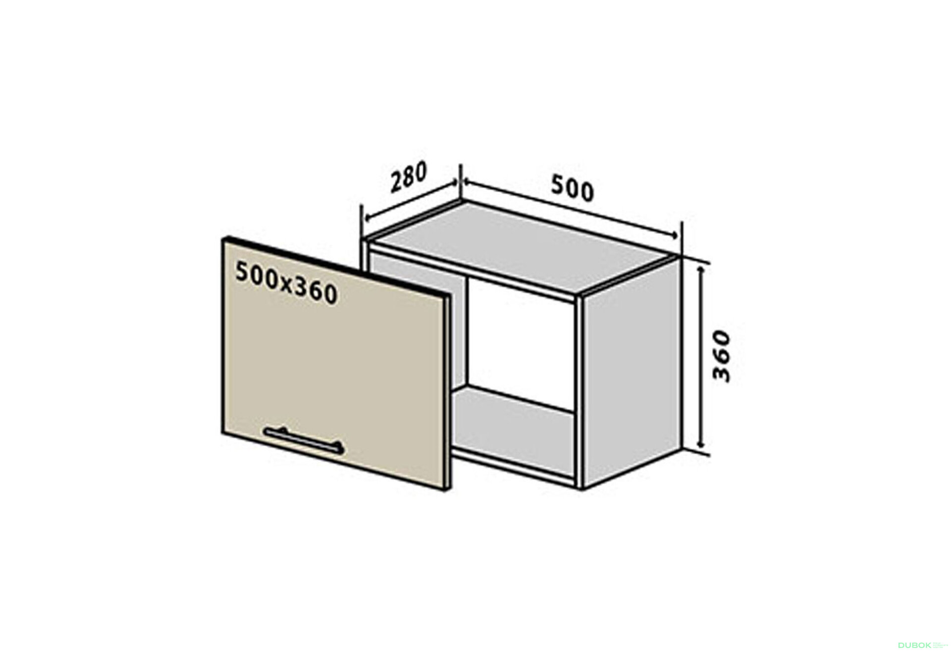 Obrázek 1 - V27 Skříňka 1D 50 MoDa