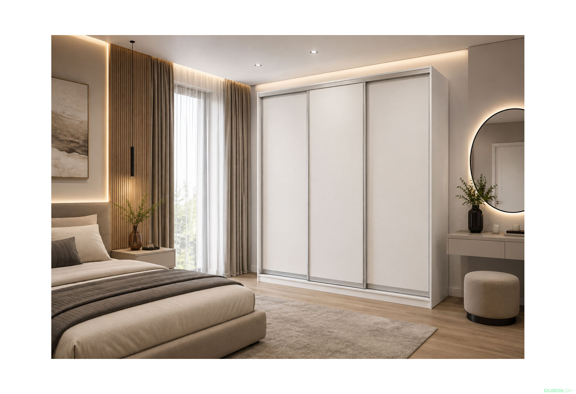 Obrázek 2 - Skříň 3D 2000x2400x600, 3 DTD, bílá AL