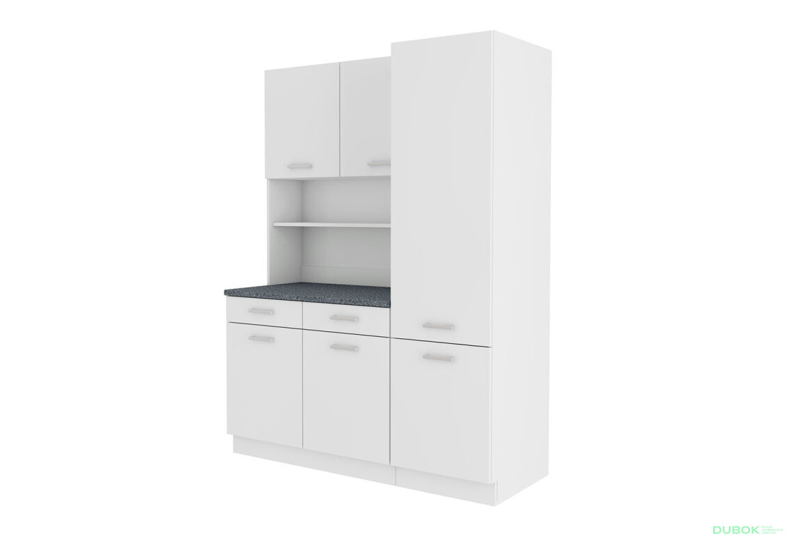 Kuchyňská sestava 1.5 m Maria Bílý laminát / pracovní deska Granit