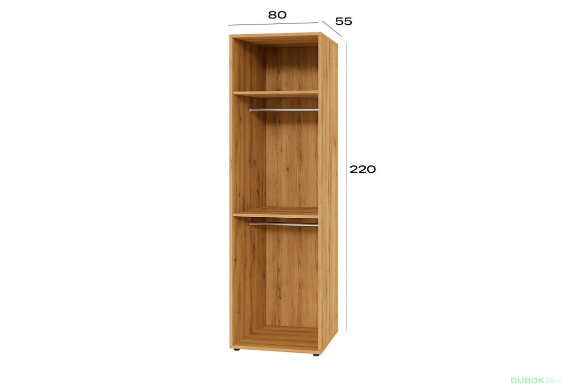 Obrázek 2 - Korpus modul 2 (h-2200*800) dub apalačský Space