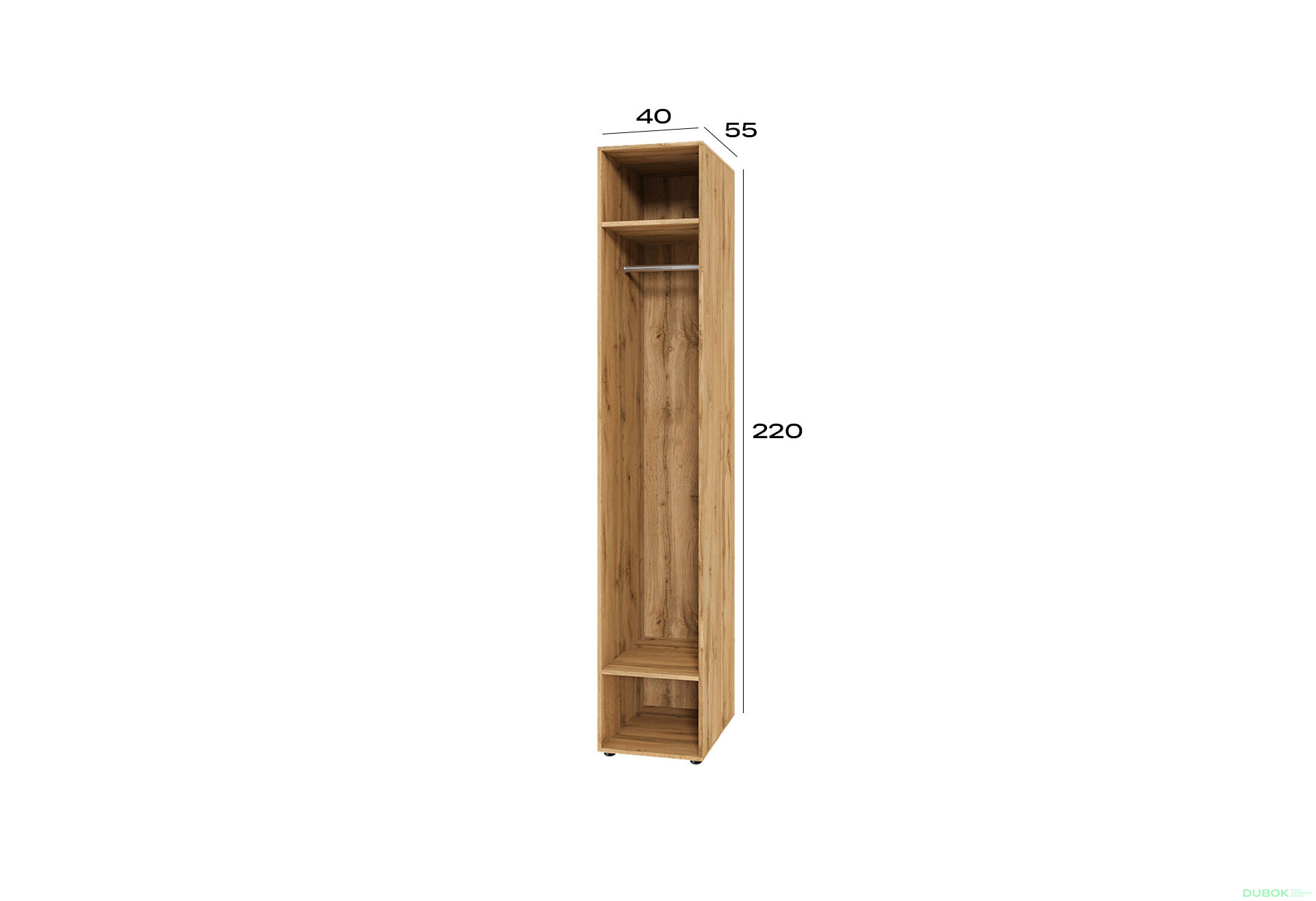 Obrázek 2 - Korpus modul 1 (h-2200*400) dub apalačský Space